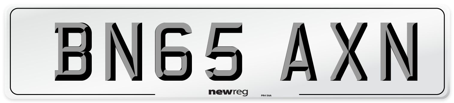 BN65 AXN Number Plate from New Reg